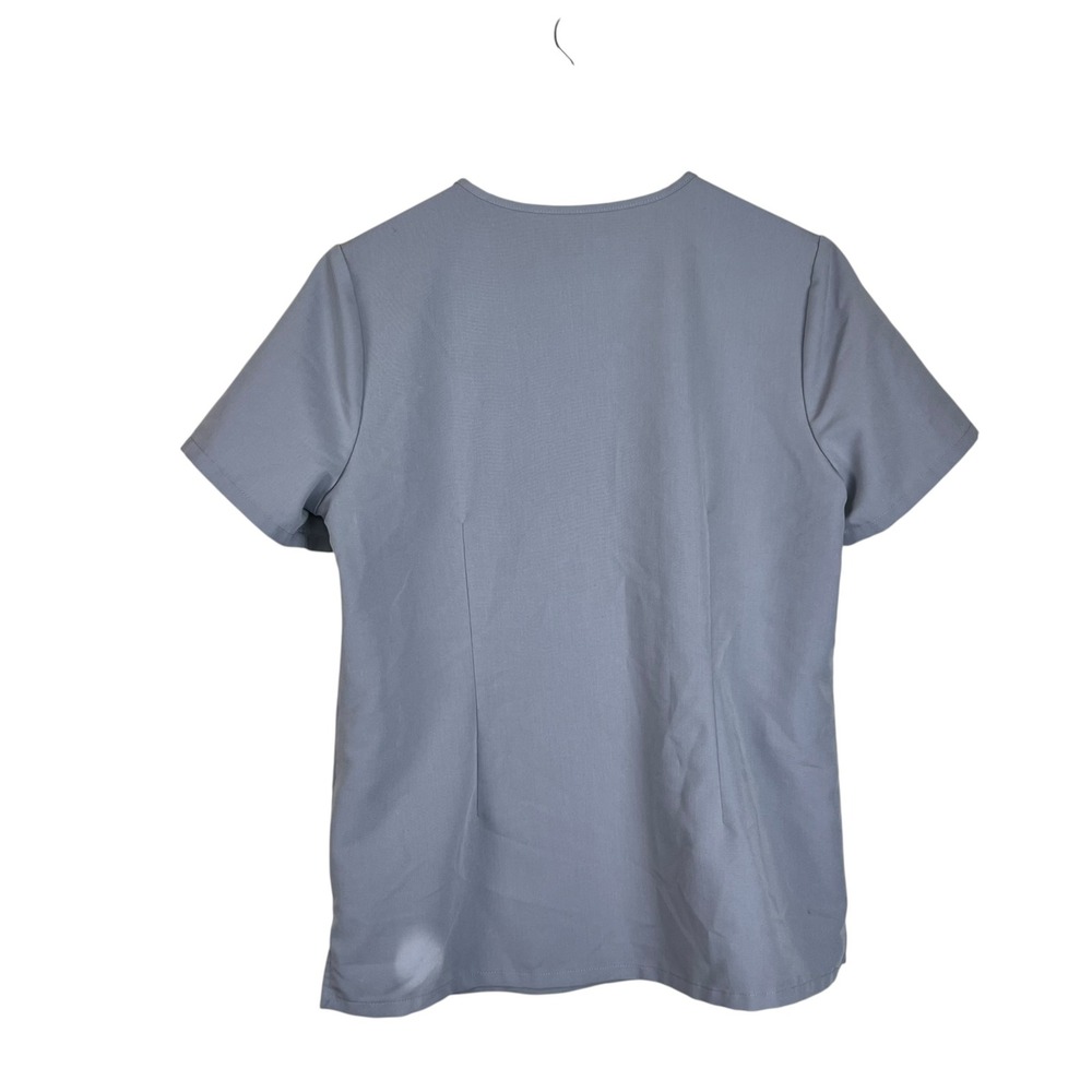 Figs Technical Collection V-Neck Scrub Top Gray Women Medium Single Pocket - Picture 2 of 10